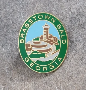 Brasstown Bald Georgia's Highest Mountain Souvenir Travel Enamel Lapel Hat Pin - Picture 1 of 3