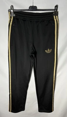 Adidas Firebird Hose Herren Trackpants Hose Schwarz Gold XS Mann Männer - Bild 1 von 4