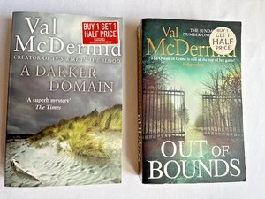 2 x Val McDermid Book Bundle – Out of Bounds / A Darker Domain – Crime Thriller - Picture 1 of 7
