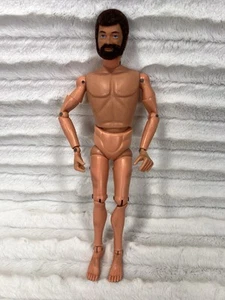 Vintage CopyRight 1964 GI Joe Doll Flocked Brown Hair and Beard Scar Face Hasbro - Picture 1 of 10