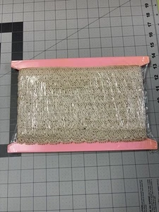 Lace, Unused, 36 Yards, New Old Stock,  Off-White, 100% Cotton, Washable - Picture 1 of 5