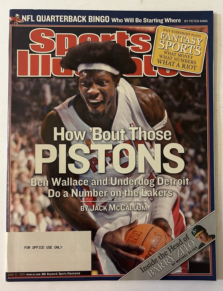  2004 Sports Illustrated DETROIT Pistons Lakers BEN WALLACE NBA Championship  - Imagem 1 de 2