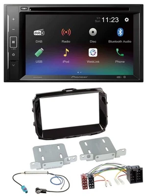 Pioneer Bluetooth MP3 USB 2DIN DAB DVD Autoradio für Alfa Romeo ISO ab 2013 pian - Bild 1 von 4