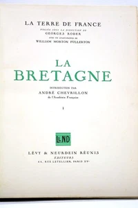 LIVRE ANCIEN RODER LA TERRE DE FRANCE LA BRETAGNE ILLUSTRE 1930 - Foto 1 di 4