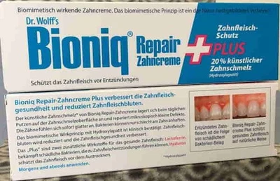 DR. WOLFF Bioniq repair plus 3 Packungen - BIOREPAIR 20% Zahncreme 75ml Bio repair pf