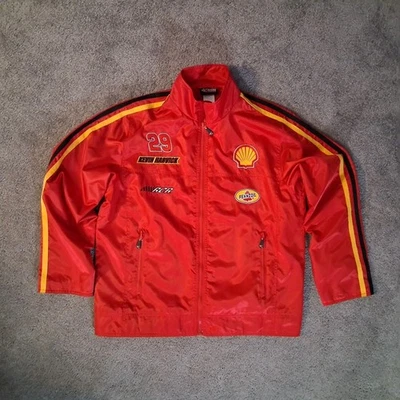Chaqueta cortavientos roja Y2K Kevin Harvick Shell Pennzoil Chase Authentics Nascar  Foto 1 de 4