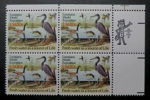 2086 MNH 1984 20c Louisiana World's Fair ZB Fresh water life source pelican - Picture 1 of 1