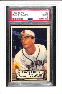 1952 Topps #82 DUANE PILLETTE PSA 2 - Image 1 of 2
