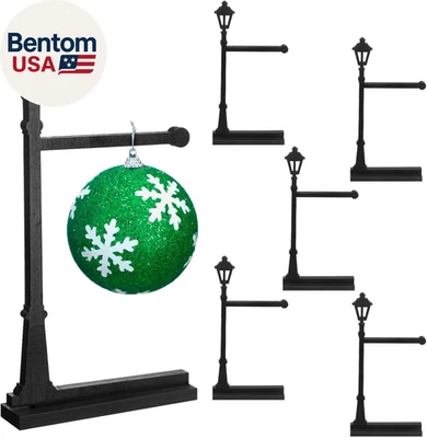 Paquete de 6 soportes de exhibición de adornos de farolas de Navidad de 9,8"" de madera para farolas Foto 1 de 4