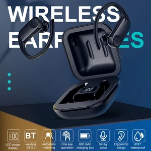 Waterproof Bluetooth Earbuds Headphones TWS Wireless Headset Noise Cancelling US - Picture 1 of 24