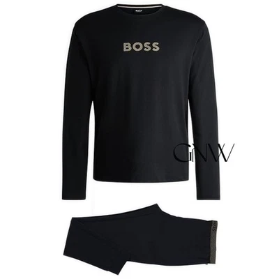 BOSS HERREN PYJAMA METALLIC-MARKEN IN INTERLOCK BAUMWOLLE GESCHENKBOX - Bild 1 von 4