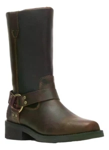 Harley Davidson Korsen 11" Mens Brown Zip Up Riding Biker Ankle Boots - Picture 1 of 2