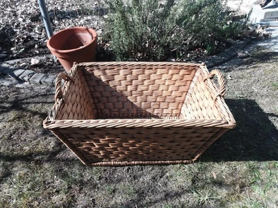 Weidenkorb Wäschekorb Flechtkorb geflochtener Bastkorb Handarbeit - Bild 1 von 4