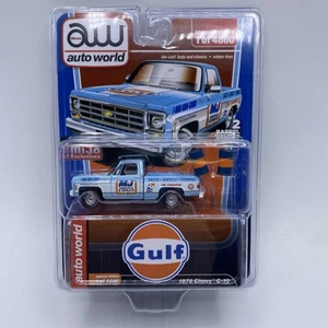 Auto World 1:64 1978 Chevy C-10 Gulf Diecast Car Toys - Imagen 1 de 2