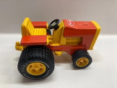 Vintage 1970's Small Tonka Tractor Orange and yellow 811002 Farm 4" - Image 1 of 4