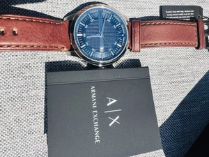 Correa de cuero para reloj AX Armani AX3133 Exchange para hombre - Imagen 1 de 5