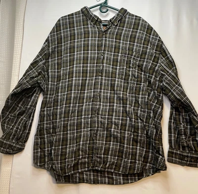 Northwest Territory Camisa Hombre 5XL Botón Manga Larga Cuadros Rayas Marrón Foto 1 de 4