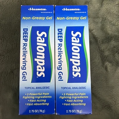 2x Gel analgésico tópico para aliviar el dolor profundo Salonpas 2,75 oz exp 2027+ Foto 1 de 4