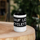 Bicycles are the Exception Sign in French - Cycling Coffee Mug Tea Cup
