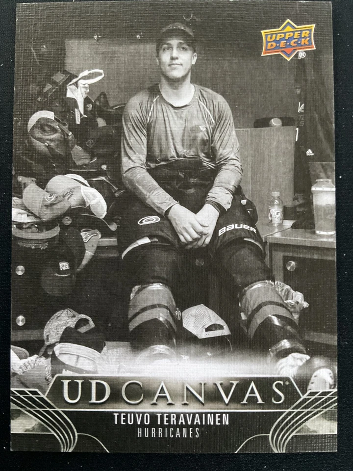 Teuvo Teravainen 2023-24 Upper Deck Series 2 Canvas Black & White Card #C137 - Image 1 of 1