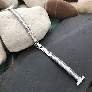 1/2" White Gold-Filled JB Champion Ladies Unused 1960s Vintage Watch Band - Picture 1 of 10