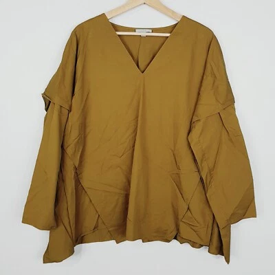 [COS] Blusa relajada caqui manga larga para mujer | Talla EUR 40 o AU 12 / US 8 Foto 1 de 4