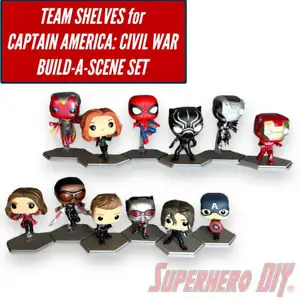 Team Shelves for Captain America: Civil War Build-a-Scene Funko Pop Set - Picture 1 of 13