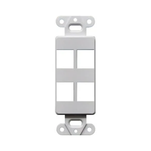 Lote de placa de cubierta de inserción de pared modular de 4 puertos Keystone Jack estilo decorador blanco - Imagen 1 de 6