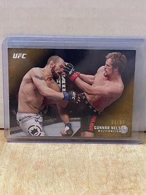 2015 TOPPS UFC KNOCKOUT GOLD PARALLEL #/99 GUNNAR NELSON #73 - Image 1 of 2