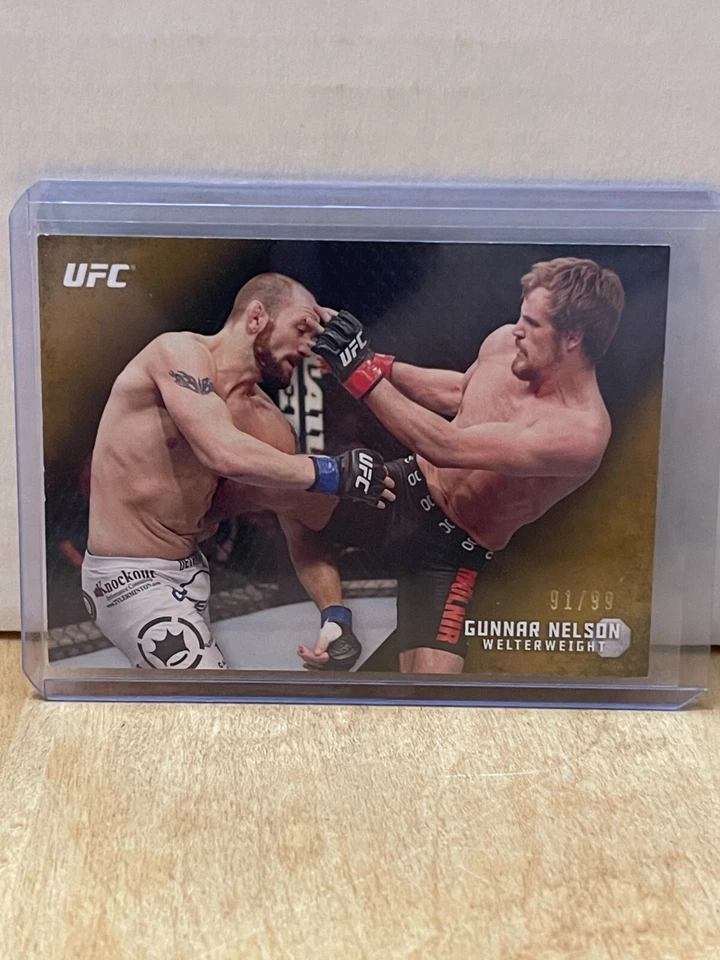 2015 TOPPS UFC KNOCKOUT GOLD PARALLEL #/99 GUNNAR NELSON #73 - Image 1 of 2