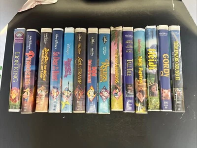 Walt Disney Masterpiece Diamond Collection VHS Tapes - Lot Of 14 - Classics! Foto 1 de 4