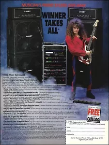 Vinnie Moore 1990 Laney amplificadores de guitarra y equipo de escenario concurso anuncio impreso - Imagen 1 de 3