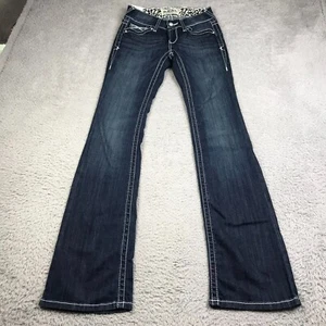 Ariat REAL Jeans donna 25L Lakeshore blu vita bassa bootcut western denim NUOVO - Foto 1 di 15
