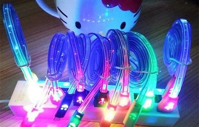 LED data USB V8 charging cable for Samsung and android phones - Image 1 of 4
