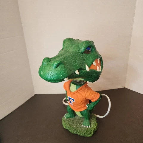 University of Florida 16" Gator Mascot Lamp Slavic Treasures Giant Head Read Cover