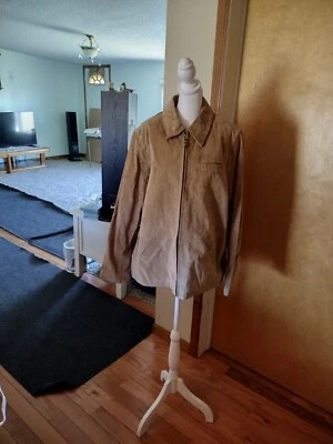 Chaqueta Jaclyn Smith Clásica Mujer Cuero Genuino Beige/Tostado Talla XLarge De Colección Foto 1 de 4