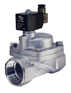 2" Inch High Pressure Stainless Steel Hot Water Steam Solenoid Valve NC 24V AC - Picture 1 of 4