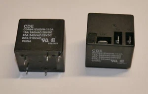 CDE CDR841CUQPN-110A relays (qty 2) 20A contacts 110VAC coil - Picture 1 of 1