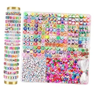 2300pcs Clay DIY Beads Charms Friendship Bracelet Necklace Earring Clay Beads - Picture 1 of 7