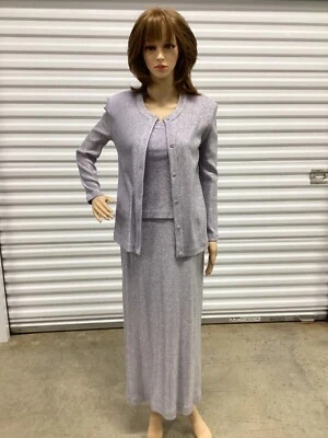 Vestido Formal Vintage Alex Evenings Littery Lavender 2 Piezas Talla 12 Foto 1 de 4