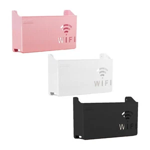Wireless Wifi Router Shelf Storage Box Wall Mount Cable Power Bracket Organizer - Picture 1 of 15