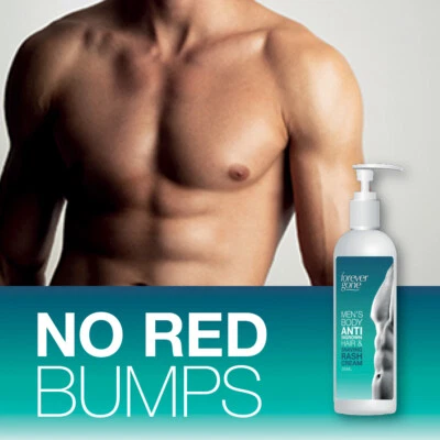 FOREVER GONE HERREN KÖRPER ANTI EINGEWACHSENE HAARE & RASURAUSSCHLAG CREME - KEIN ROTES WACHS