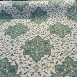Upholstery Wesley Key Lime Damask Chenille Fabric By The Yard - Picture 1 of 8