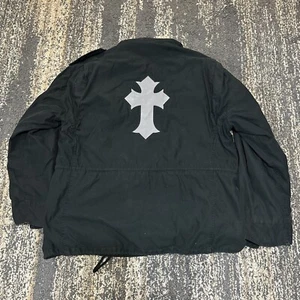 Dragonfly Clothing Men's Size M Military Jacket Vintage Y2k Goth Emo Cross C2 - Picture 1 of 10