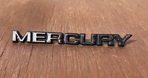 Mercury Chrome & Black Emblem 4- 5/8" x 1/2" Grand Marquis Topaz Lynx ? - Bild 1 von 3