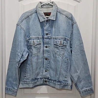 Structure Jeanswear Vintage Denim Trucker Jacket Unisex Size Medium Retro Classi - Image 1 of 4