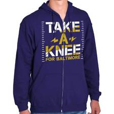 Take A Knee Baltimore Football Kneel Protest Adult Zip Hoodie Jacket Sweatshirt