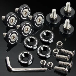 UPGR8 10MM Negro Guardabarros Lavaparachoques Lavaparachos Perno Motor Bahía Vestir 12 Piezas - Imagen 1 de 1