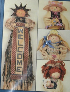 My Sister & I craft pattern RAG STRIP DOLLS - Picture 1 of 3