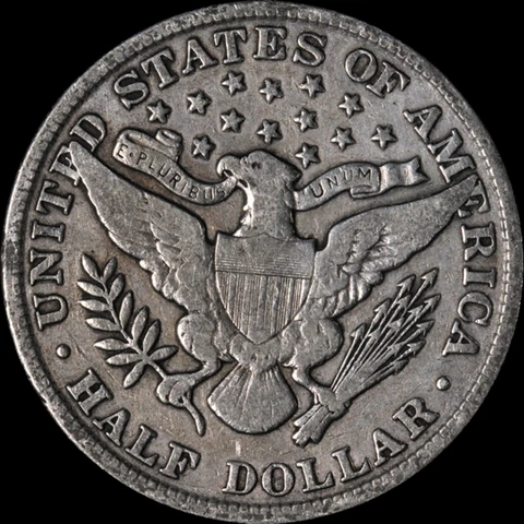 1901-P BARBER SILVER HALF DOLLAR ***VERY FINE*** VERY SCARCE!  FREE SHIPPING!! Cover